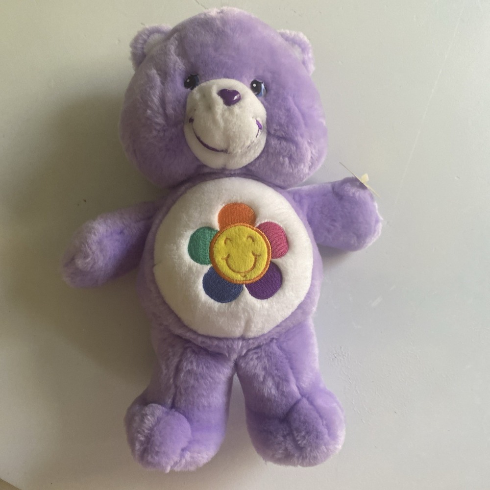 Care Bear Harmony Purple Plush Toy Sun Flower Collectible Kids 13" Talks Working